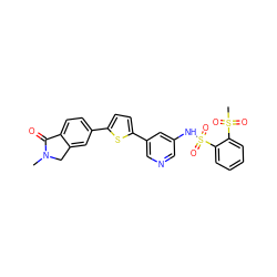 CN1Cc2cc(-c3ccc(-c4cncc(NS(=O)(=O)c5ccccc5S(C)(=O)=O)c4)s3)ccc2C1=O ZINC000145497113