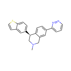 CN1Cc2cc(-c3cccnn3)ccc2[C@H](c2ccc3sccc3c2)C1 ZINC000035966342