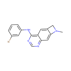 CN1Cc2cc3c(Nc4cccc(Br)c4)ncnc3cc21 ZINC000045495414