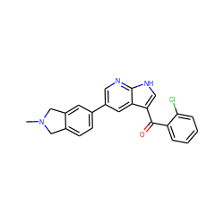 CN1Cc2ccc(-c3cnc4[nH]cc(C(=O)c5ccccc5Cl)c4c3)cc2C1 ZINC000473086100