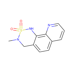 CN1Cc2ccc3cccnc3c2NS1(=O)=O ZINC000205629786