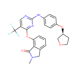 CN1Cc2cccc(Oc3nc(Nc4ccc(O[C@H]5CCOC5)cc4)ncc3C(F)(F)F)c2C1=O ZINC000146002448