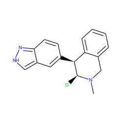 CN1Cc2ccccc2[C@H](c2ccc3n[nH]cc3c2)[C@@H]1Cl ZINC001772629216