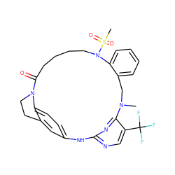 CN1Cc2ccccc2N(S(C)(=O)=O)CCCCC(=O)N2CCc3cc(ccc32)Nc2ncc(C(F)(F)F)c1n2 ZINC001772654439