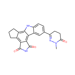 CN1N=C(c2ccc3[nH]c4c5c(c6c(c4c3c2)C(=O)NC6=O)CCC5)CCC1=O ZINC000073224722