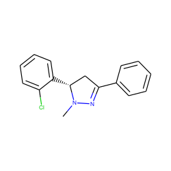 CN1N=C(c2ccccc2)C[C@H]1c1ccccc1Cl ZINC000096921801