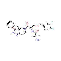 CN1N=C2CCN(C(=O)[C@@H](COCc3ccc(F)c(F)c3)NC(=O)C(C)(C)N)C[C@@]2(Cc2ccccc2)C1=O ZINC000026967573