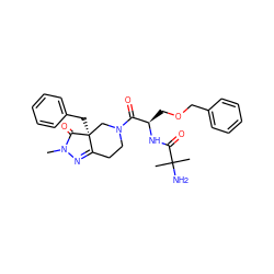 CN1N=C2CCN(C(=O)[C@@H](COCc3ccccc3)NC(=O)C(C)(C)N)C[C@]2(Cc2ccccc2)C1=O ZINC000011678025