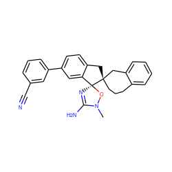 CN1O[C@@]2(N=C1N)c1cc(-c3cccc(C#N)c3)ccc1C[C@@]21CCCc2ccccc2C1 ZINC000169700372