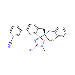 CN1O[C@@]2(N=C1N)c1cc(-c3cccc(C#N)c3)ccc1C[C@@]21CCOc2ccccc2C1 ZINC000169700366