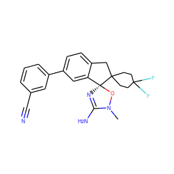 CN1O[C@@]2(N=C1N)c1cc(-c3cccc(C#N)c3)ccc1CC21CCC(F)(F)CC1 ZINC000141355944