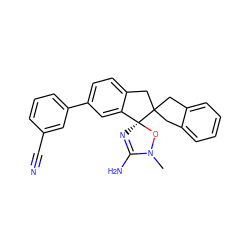 CN1O[C@@]2(N=C1N)c1cc(-c3cccc(C#N)c3)ccc1CC21Cc2ccccc2C1 ZINC000169700370