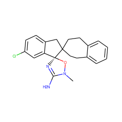 CN1O[C@@]2(N=C1N)c1cc(Cl)ccc1CC21CCc2ccccc2CC1 ZINC000169700354