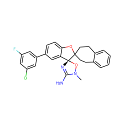 CN1O[C@]2(N=C1N)c1cc(-c3cc(F)cc(Cl)c3)ccc1OC21CCc2ccccc2CC1 ZINC000201253087