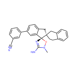 CN1O[C@]2(N=C1N)c1cc(-c3cccc(C#N)c3)ccc1C[C@]21CCc2ccccc2C1 ZINC000116246965