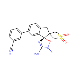 CN1O[C@]2(N=C1N)c1cc(-c3cccc(C#N)c3)ccc1CC21CCS(=O)(=O)CC1 ZINC000201227762