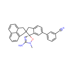 CN1O[C@]2(N=C1N)c1cc(-c3cccc(C#N)c3)ccc1CC21Cc2cccc3cccc(c23)C1 ZINC000201254003