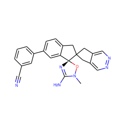 CN1O[C@]2(N=C1N)c1cc(-c3cccc(C#N)c3)ccc1CC21Cc2cnncc2C1 ZINC000201268850