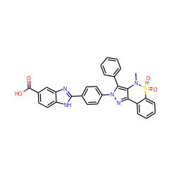 CN1c2c(nn(-c3ccc(-c4nc5cc(C(=O)O)ccc5[nH]4)cc3)c2-c2ccccc2)-c2ccccc2S1(=O)=O ZINC000169307441