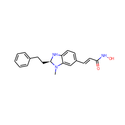 CN1c2cc(/C=C/C(=O)NO)ccc2N[C@@H]1CCc1ccccc1 ZINC000144871347