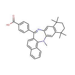 CN1c2cc3c(cc2N=C(c2ccc(C(=O)O)cc2)c2ccc4ccccc4c21)C(C)(C)CCC3(C)C ZINC000013775908