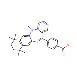 CN1c2cc3c(cc2N=C(c2ccc(C(=O)O)cc2)c2ccccc21)C(C)(C)CCC3(C)C ZINC000008022476