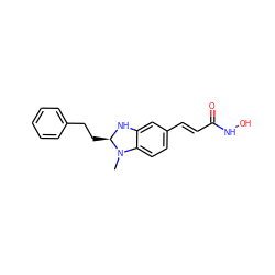 CN1c2ccc(/C=C/C(=O)NO)cc2N[C@@H]1CCc1ccccc1 ZINC000169684675