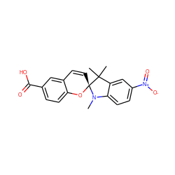 CN1c2ccc([N+](=O)[O-])cc2C(C)(C)[C@]12C=Cc1cc(C(=O)O)ccc1O2 ZINC000004794779