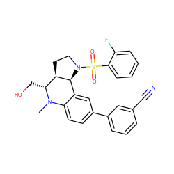 CN1c2ccc(-c3cccc(C#N)c3)cc2[C@H]2[C@H](CCN2S(=O)(=O)c2ccccc2F)[C@H]1CO ZINC000095604559