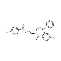 CN1c2ccc(Cl)cc2C(c2ccccc2)=NC[C@@H]1CCNC(=O)c1ccc(Cl)cc1 ZINC000013525996