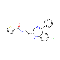 CN1c2ccc(Cl)cc2C(c2ccccc2)=NC[C@H]1CCNC(=O)c1cccs1 ZINC000013525981