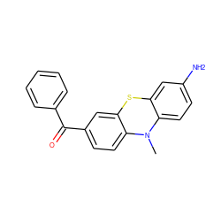 CN1c2ccc(N)cc2Sc2cc(C(=O)c3ccccc3)ccc21 ZINC000064587498