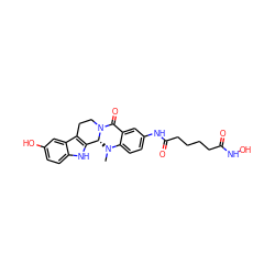 CN1c2ccc(NC(=O)CCCCC(=O)NO)cc2C(=O)N2CCc3c([nH]c4ccc(O)cc34)[C@H]21 ZINC000473123134