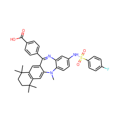 CN1c2ccc(NS(=O)(=O)c3ccc(F)cc3)cc2N=C(c2ccc(C(=O)O)cc2)c2cc3c(cc21)C(C)(C)CCC3(C)C ZINC000028824158