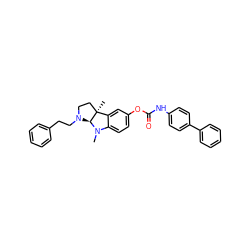 CN1c2ccc(OC(=O)Nc3ccc(-c4ccccc4)cc3)cc2[C@]2(C)CCN(CCc3ccccc3)[C@H]12 ZINC000049034256