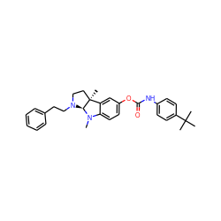 CN1c2ccc(OC(=O)Nc3ccc(C(C)(C)C)cc3)cc2[C@]2(C)CCN(CCc3ccccc3)[C@H]12 ZINC000049033740