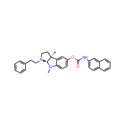 CN1c2ccc(OC(=O)Nc3ccc4ccccc4c3)cc2[C@]2(C)CCN(CCc3ccccc3)[C@H]12 ZINC000049035114