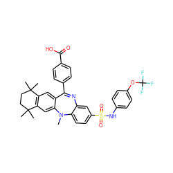 CN1c2ccc(S(=O)(=O)Nc3ccc(OC(F)(F)F)cc3)cc2N=C(c2ccc(C(=O)O)cc2)c2cc3c(cc21)C(C)(C)CCC3(C)C ZINC000028708849