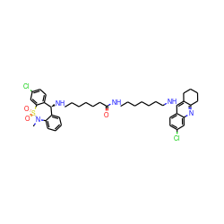 CN1c2ccccc2[C@H](NCCCCCCC(=O)NCCCCCCCNc2c3c(nc4cc(Cl)ccc24)CCCC3)c2ccc(Cl)cc2S1(=O)=O ZINC001772633656