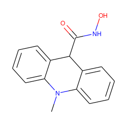 CN1c2ccccc2C(C(=O)NO)c2ccccc21 ZINC000045288616