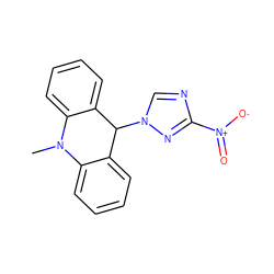 CN1c2ccccc2C(n2cnc([N+](=O)[O-])n2)c2ccccc21 ZINC001772620103