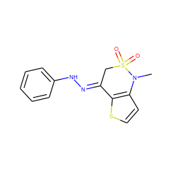 CN1c2ccsc2/C(=N/Nc2ccccc2)CS1(=O)=O ZINC000004013694