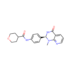 CN1c2ncccc2C(=O)N[C@@H]1c1ccc(NC(=O)C2CCOCC2)cc1 ZINC000072341009