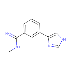 CNC(=N)c1cccc(-c2c[nH]cn2)c1 ZINC000027214465