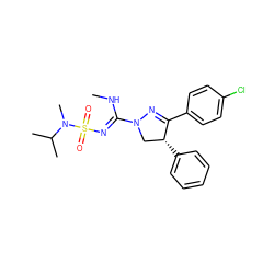 CNC(=NS(=O)(=O)N(C)C(C)C)N1C[C@@H](c2ccccc2)C(c2ccc(Cl)cc2)=N1 ZINC000028523264