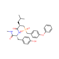 CNC(=O)[C@@H](Cc1ccc(O)cc1)NC(=O)[C@@H](CC(C)C)C[P@](=O)(O)Cc1ccc(Oc2ccccc2)cc1 ZINC000028760742