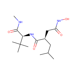 CNC(=O)[C@@H](NC(=O)[C@@H](CC(=O)NO)CC(C)C)C(C)(C)C ZINC000001534591