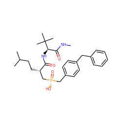 CNC(=O)[C@@H](NC(=O)[C@@H](CCC(C)C)C[P@](=O)(O)Cc1ccc(Cc2ccccc2)cc1)C(C)(C)C ZINC000028973632