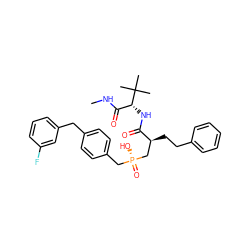 CNC(=O)[C@@H](NC(=O)[C@@H](CCc1ccccc1)C[P@](=O)(O)Cc1ccc(Cc2cccc(F)c2)cc1)C(C)(C)C ZINC000026397265