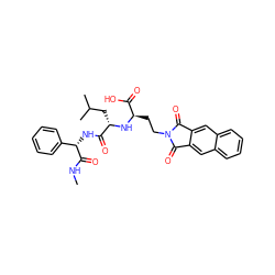 CNC(=O)[C@@H](NC(=O)[C@H](CC(C)C)N[C@H](CCN1C(=O)c2cc3ccccc3cc2C1=O)C(=O)O)c1ccccc1 ZINC000027740930
